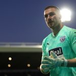 Sam Johnstone of West Bromwich Albion looks on during a PL match against West Ham United. (Photo by Molly Darlington - Pool/Getty Images)