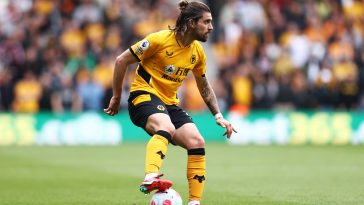 Ruben Neves of Wolverhampton Wanderers in action vs Brighton. (Photo by Naomi Baker/Getty Images)