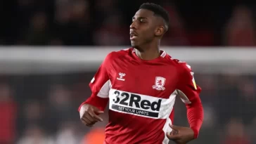 Isaiah Jones in action for Middlesbrough. (Credit: Robbie Jay Barratt - AMA/GettyImages)