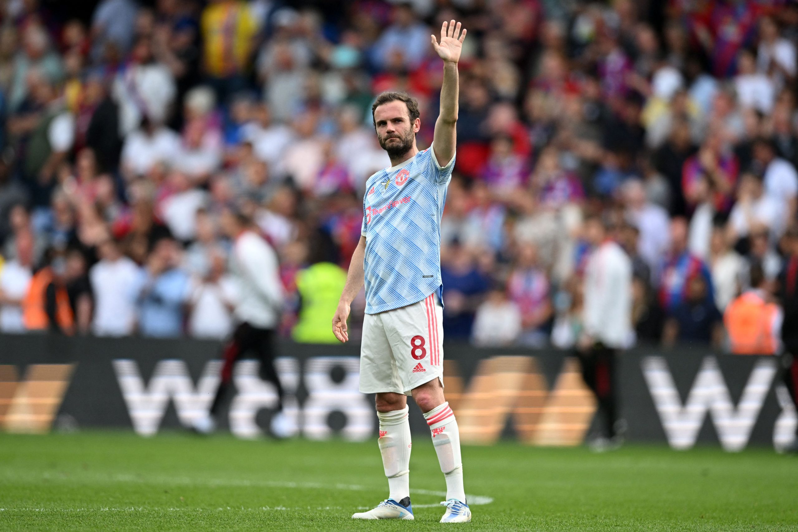 Juan Mata is willing to join another Premier League side this summer. (Photo by JUSTIN TALLIS/AFP via Getty Images)