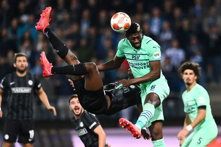 Ibrahim Sangare is linked with a move to Liverpool. (Photo by JOE KLAMAR/AFP via Getty Images)