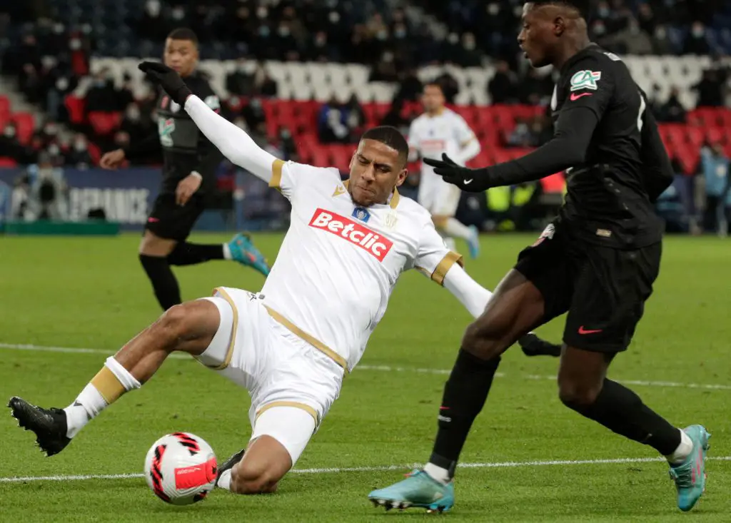Manchester United are close to signing Nice centre-back Jean Claire-Todibo after missing out on Benjamin Pavard. (Photo by GEOFFROY VAN DER HASSELT/AFP via Getty Images)