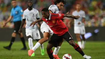 Tyrell Malacia is eager to be successful at Man United. (Photo by MANAN VATSYAYANA/AFP via Getty Images)
