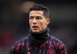 Cristiano Ronaldo before a match for Manchester United.