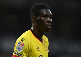 Ismaila Sarr of Watford during the Sky Bet Championship match against West Bromwich Albion.