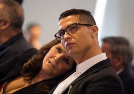 Cristiano Ronaldo with his mother, Maria Dolores dos Santos Aveiro, during a press conference in November 2016.