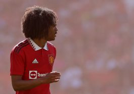 Tahith Chong in a friendly for Manchester United against Rayo Vallecano.