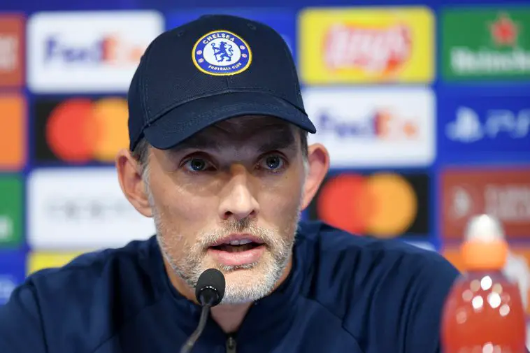 Thomas Tuchel at a press conference as Chelsea manager. (Photo by Jurij Kodrun/Getty Images)