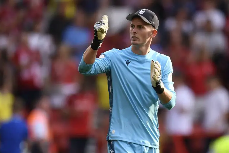Dean Henderson is on loan at Nottingham Forest from Manchester United.