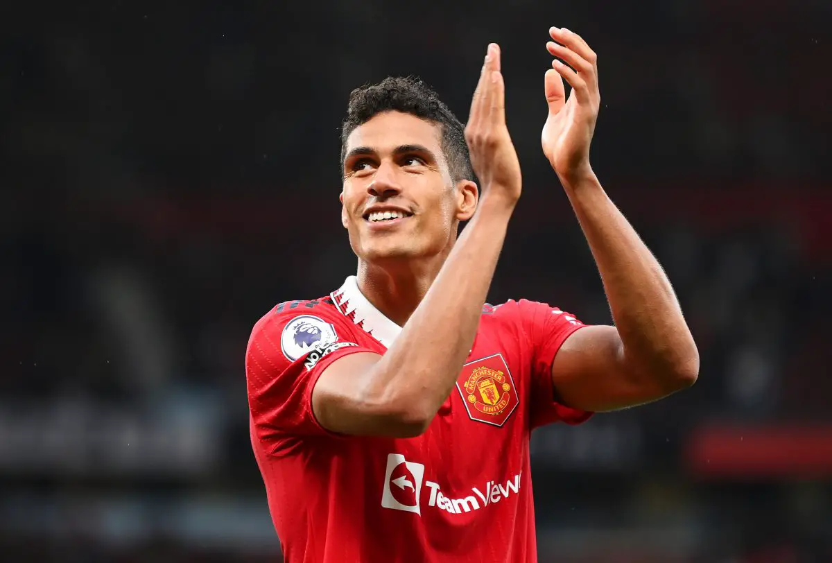 Raphael Varane in action for Manchester United.