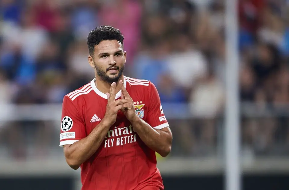 SL Benfica forward Goncalo Ramos sees increase in price tag following interest from Manchester United.