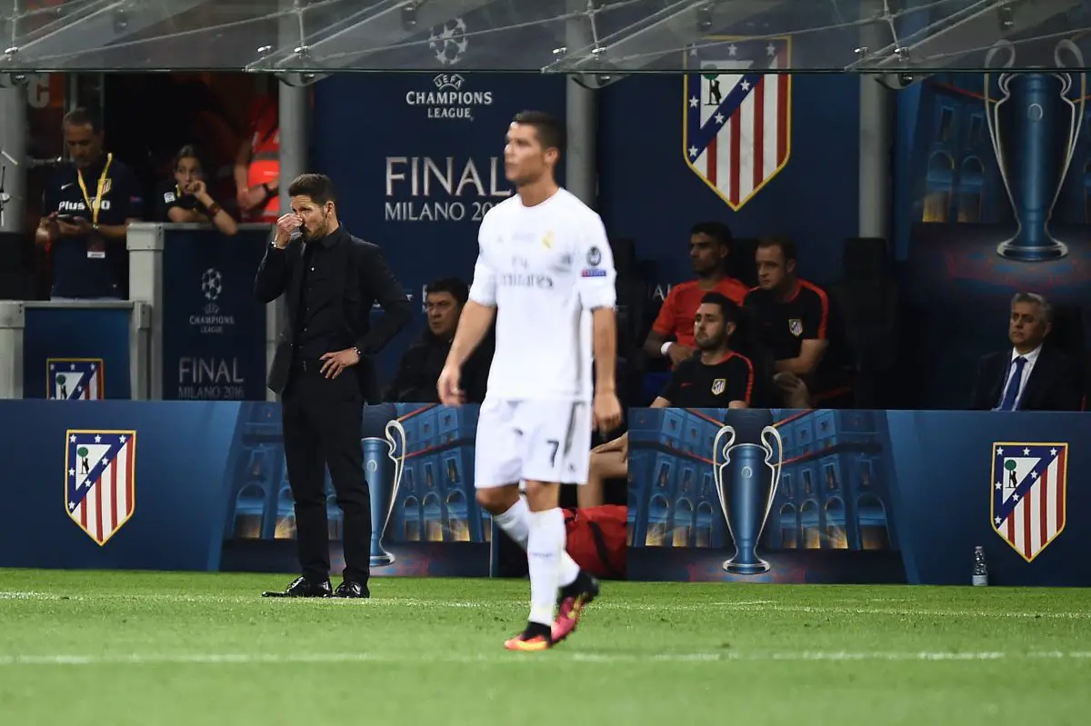 Diego Simeone rubbishes claims of Manchester United star Cristiano Ronaldo moving to Atletico Madrid.