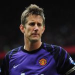 Captain Edwin van der Sar of Manchester United looks on for his final league match prior to the Barclays Premier League match between Manchester United and Blackpool at Old Trafford on May 22, 2011 in Manchester, England.