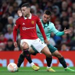 Diogo Dalot in action for Manchester United against Omonia.