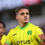 Max Aarons of Norwich City celebrates during the Sky Bet Championship between Norwich City and Millwall at Carrow Road on August 19, 2022 in Norwich, United Kingdom.