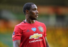 Odion Ighalo of Manchester United looks on during the FA Cup Quarter Final match between Norwich City and Manchester United at Carrow Road on June 27, 2020 in Norwich, England