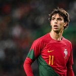 Joao Felix of Portugal in action during the friendly match between Portugal and Nigeria at Estadio Jose Alvalade on November 17, 2022 in Lisbon, Portugal.