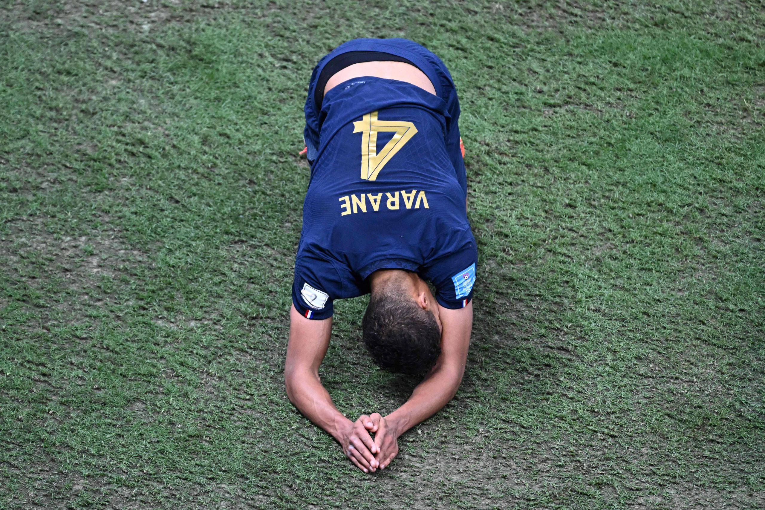 France and Manchester United defender Raphael Varane limps off in World Cup final vs Argentina.