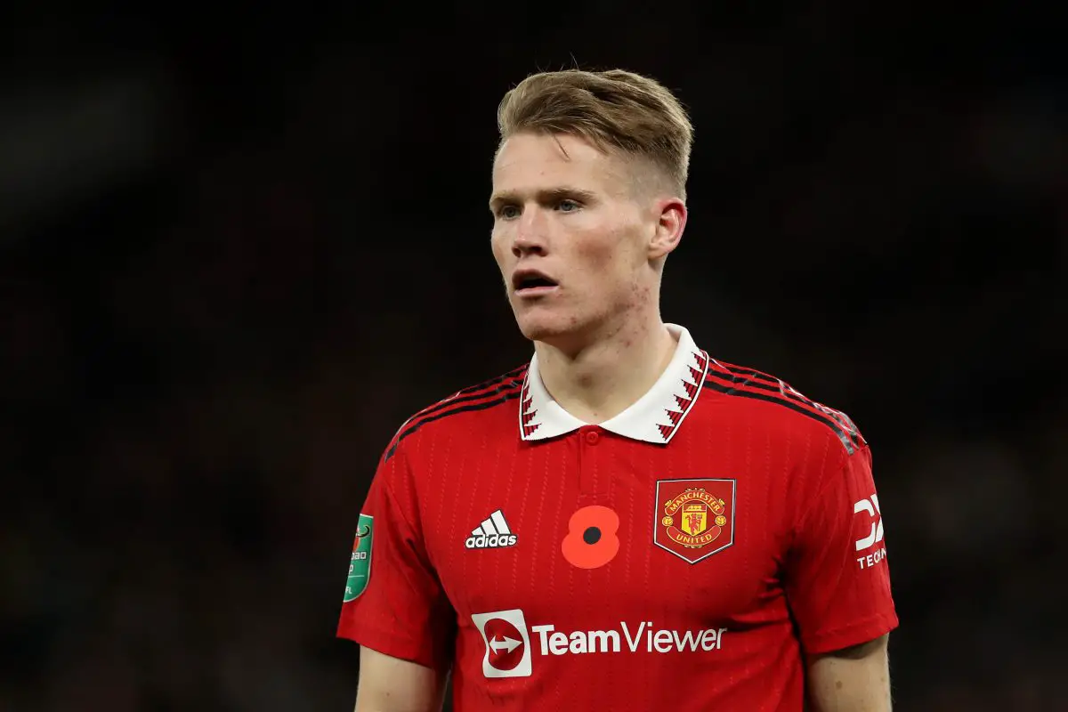 Scott McTominay of Manchester United. (Photo by Lewis Storey/Getty Images)