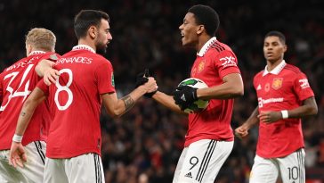 Anthony Martial hails his "connection" with Manchester United playmaker Bruno Fernandes.