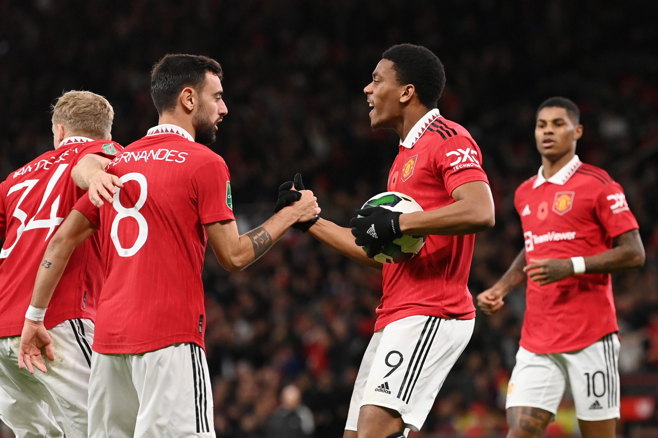 Anthony Martial hails his "connection" with Manchester United playmaker Bruno Fernandes.