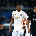 Marcus Rashford of Manchester United steps up to take a penalty during the UEFA Champions League Round of 16 Second Leg match between Paris Saint-Germain and Manchester United at Parc des Princes on March 06, 2019 in Paris,