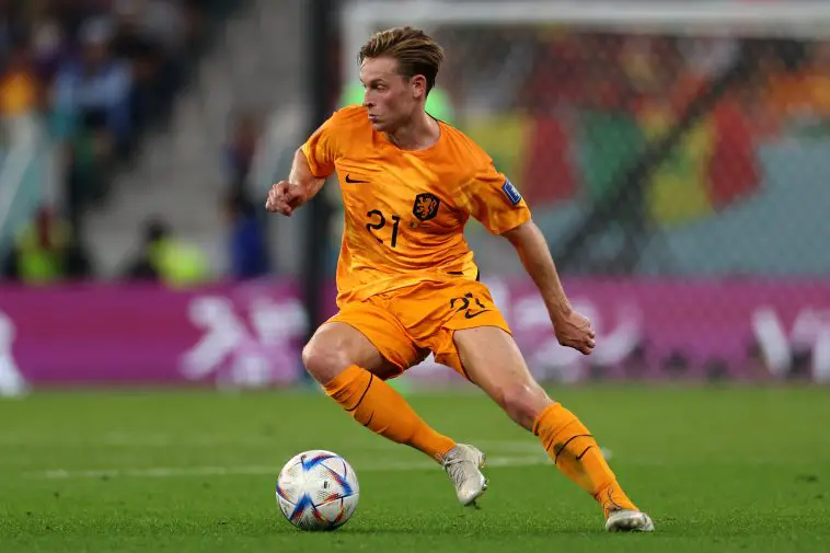 Joan Laporta claims Manchester United target Frenkie de Jong is not for sale.