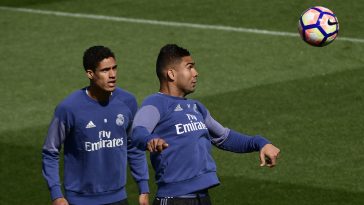 Casemiro and Raphael Varane during their time at Real Madrid.