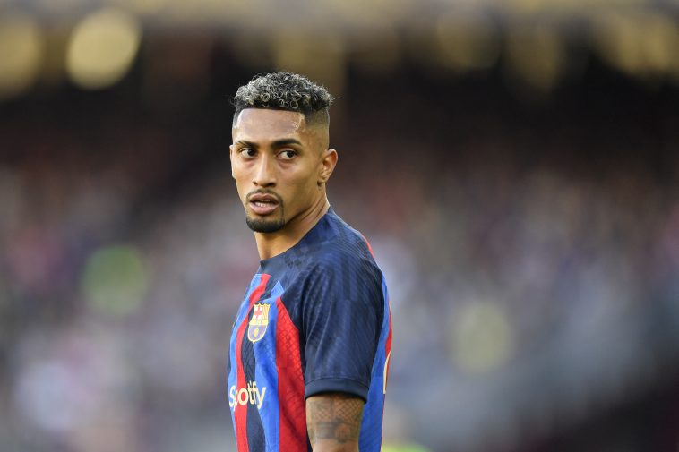 Barcelona forward Raphinha being eyed by Manchester United in shock deadline day swoop.