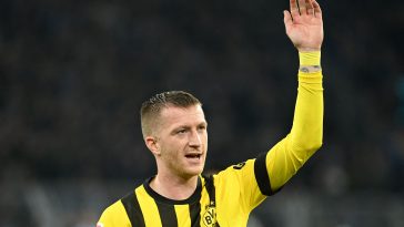 Dortmund's German forward Marco Reus reacts at the end of the German first division Bundesliga football match between Borussia Dortmund and VfL Bochum in Dortmund, western Germany on November 5, 2022