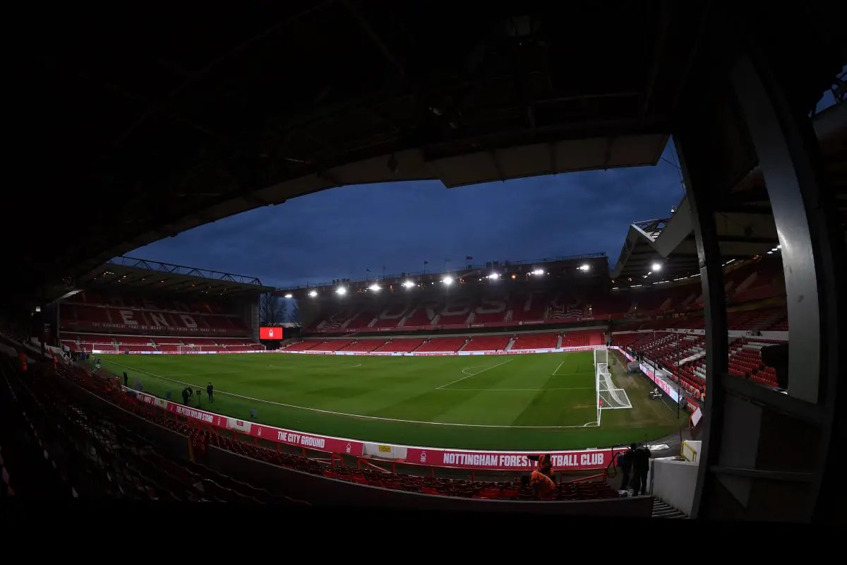 General view inside the stadium prior to the Carabao Cup Semi Final 1st Leg match between Nottingham Forest and Manchester United at City Ground on January 25, 2023 in Nottingham, England. 
