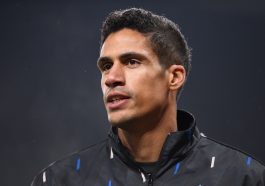 Manchester United's French defender Raphael Varane warms up ahead of the English FA Cup fourth round football match between Manchester United and Reading at Old Trafford in Manchester, north west England, on January 28, 2023