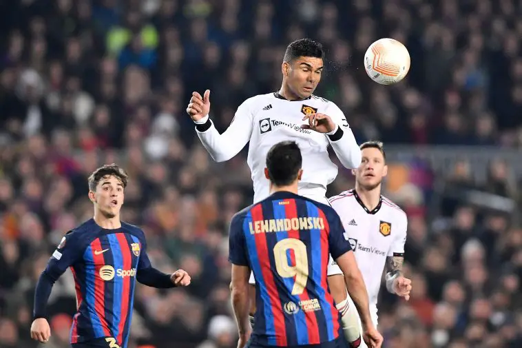 Paul Scholes hails the impact of Casemiro on the pitch for Manchester United after Barcelona clash.