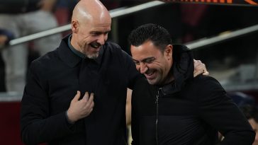 Barcelona boss Xavi praises Erik ten Hag and Manchester United after Europa League draw.