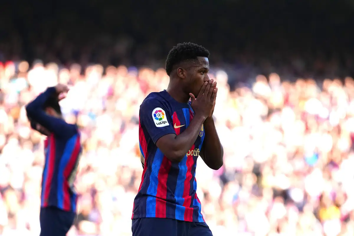 Ansu Fati is considering his Barcelona future amidst interest from Manchester United.