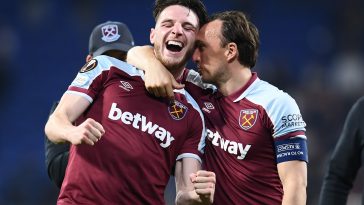 Mark Noble admits West Ham United midfielder Declan Rice wants UCL football amidst Manchester United interest.