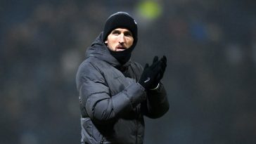 Harry Kane of Tottenham Hotspur applauds the fans after the team's victory during the Emirates FA Cup Fourth Round match between Preston North End and Tottenham Hotspur at Deepdale on January 28, 2023 in Preston, England.