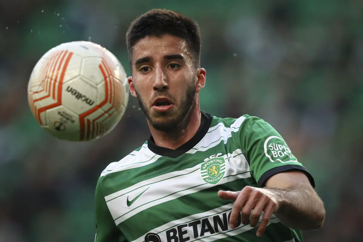 Manchester United battle Real Madrid for Sporting CP defender Goncalo Inacio. (Photo by FILIPE AMORIM/AFP via Getty Images)