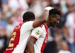 Ajax's Jurrien Timber and Mohammed Kudus