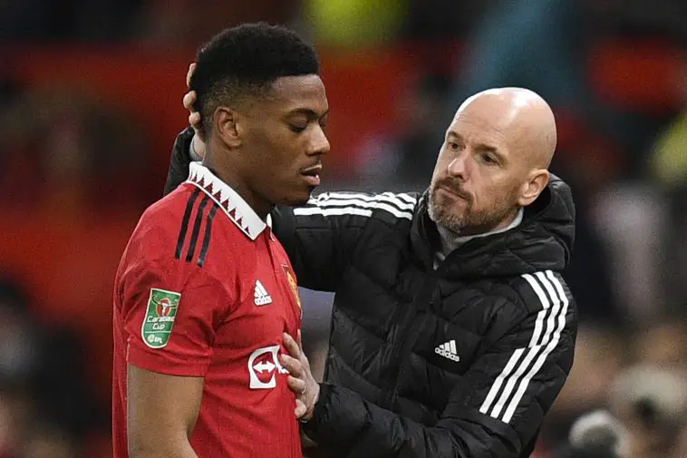Erik ten Hag feels Manchester United play their best with Anthony Martial on the pitch.