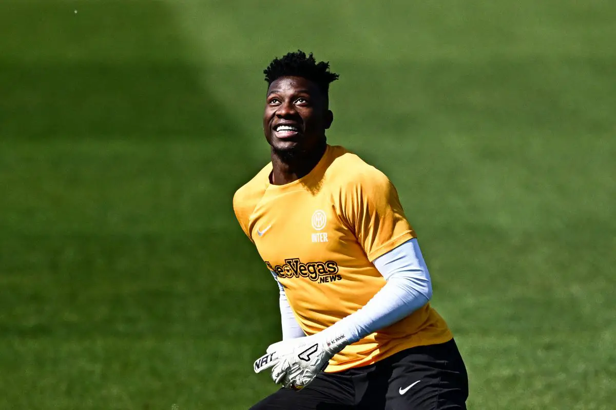 Beppe Moratta confirms Inter Milan are waiting for Manchester United to bid for Andre Onana. (Photo by GABRIEL BOUYS/AFP via Getty Images)