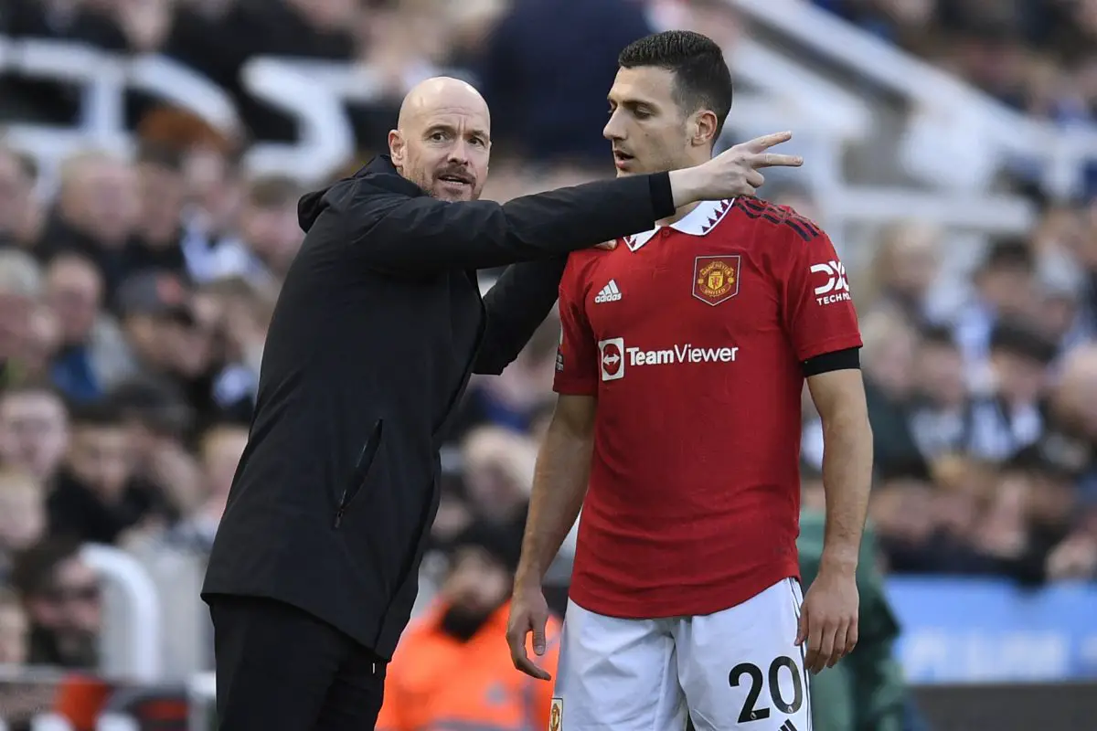 Erik ten Hag feels competition between Manchester United duo Diogo Dalot and Aaron Wan-Bissaka "really close". 