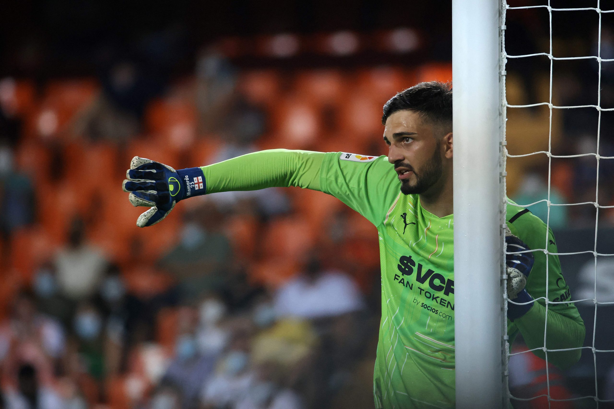 Valencia's Georgian goalkeeper Giorgi Mamardashvili.