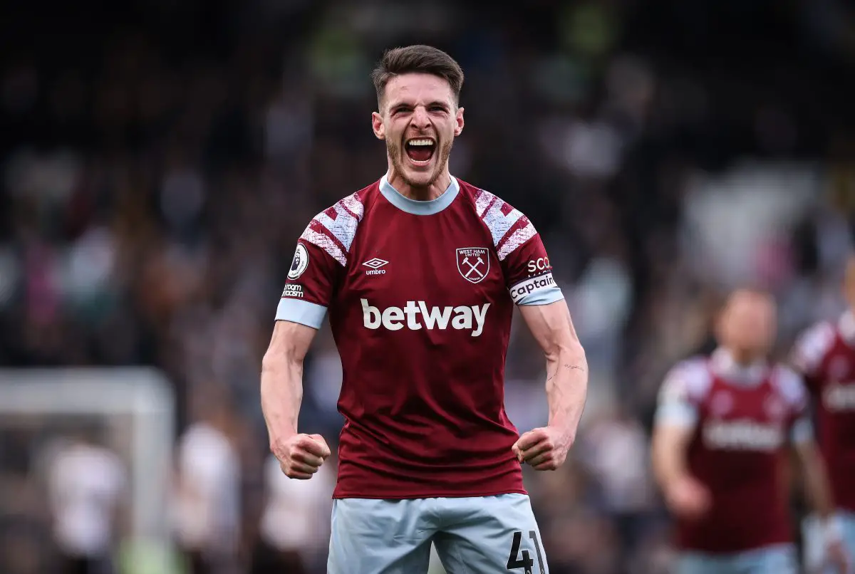 West Ham United want £120 million for Manchester United and Arsenal target Declan Rice. 