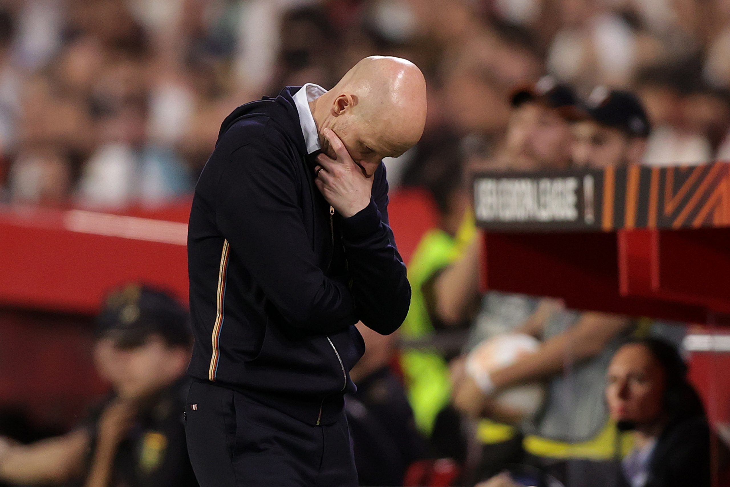 Erik ten Hag disappointed with Manchester United loss against Sevilla in Europa League.