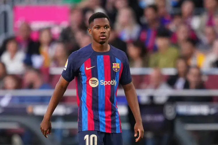 Ansu Fati "guaranteed" to stay at Barcelona next summer amidst Manchester United links.