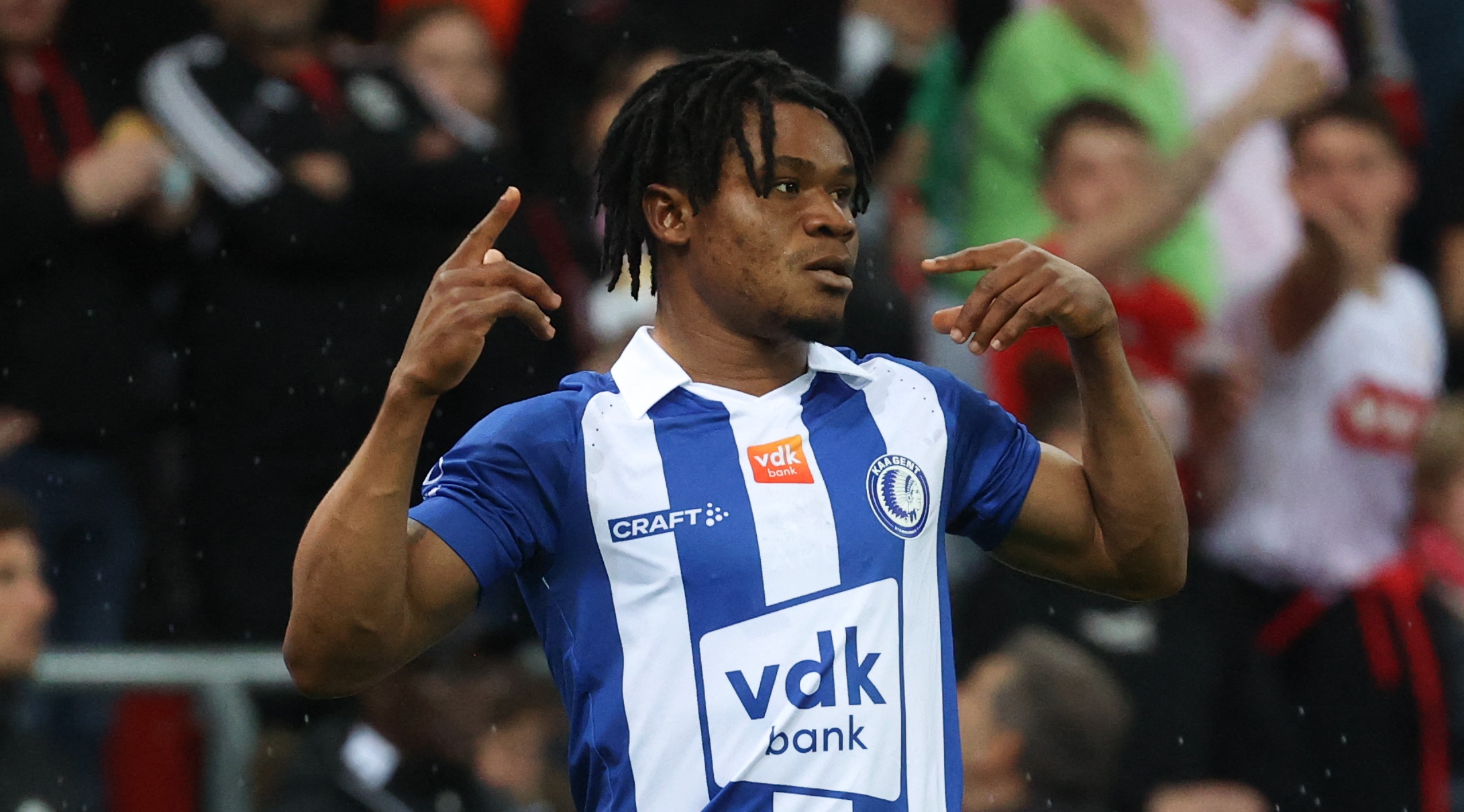 Manchester United are actively scouting Gent striker Gift Orban.