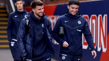 Mason Mount and Ben Chilwell of Chelsea.