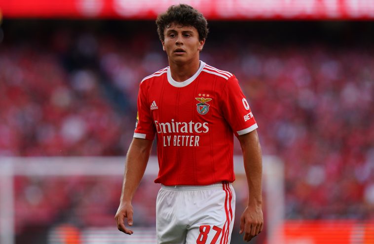 Diogo Dalot praises Benfica star and Manchester United target Joao Neves for the qualities he showed with Portugal..