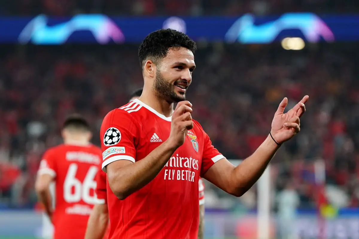 Newcastle United plotting a high-profile move for SL Benfica striker and Manchester United target Goncalo Ramos.  (Photo by Gualter Fatia/Getty Images)
